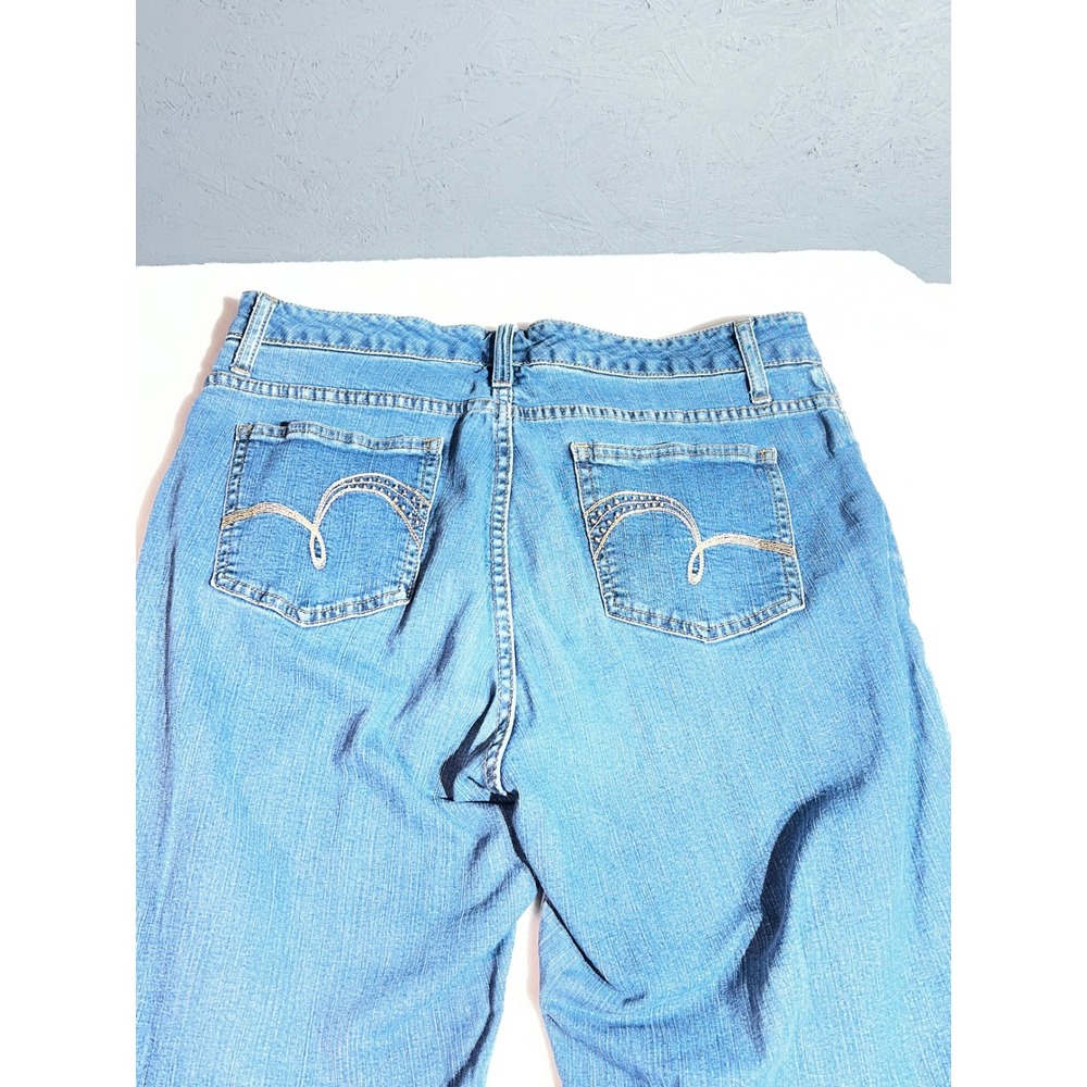 Lee Slender Secret Lower on the Waist Bootcut Jeans Blue Medium Wash Women 16 - Picture 4 of 7